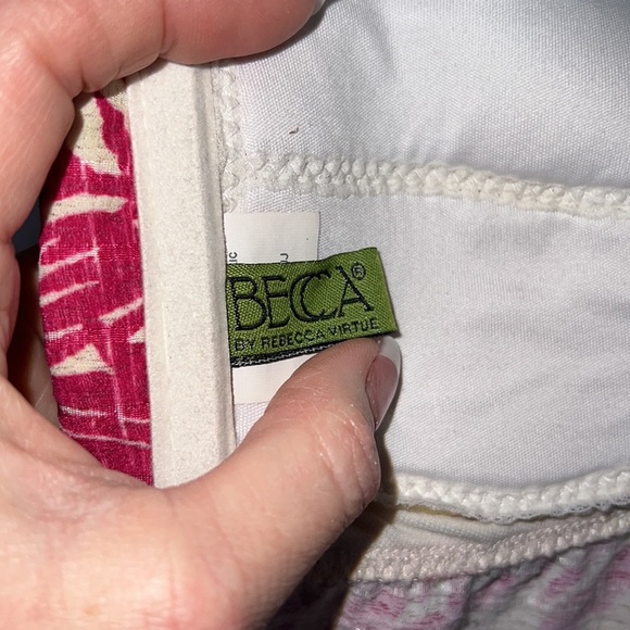 Becca Beach Tropical Beach Vacation Hawaiian Strapless Cover Up Mini Dress - Picture 5 of 6